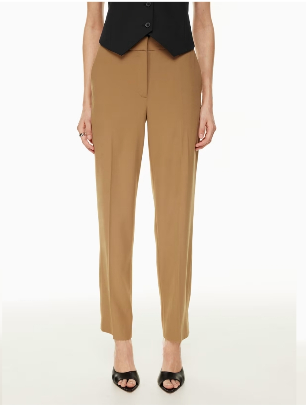 Babaton Straight-Leg Trousers — Tan
